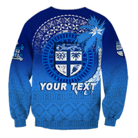 (Custom Personalised) Fiji Tapa Tribal Coconut Tree Sweatshirt - LT12 - Polynesian Pride