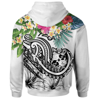 Tonga Polynesian Hoodie Summer Plumeria (White) - Polynesian Pride