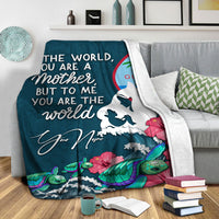 (Custom Personalised) Guam Mothers Day With Green Turtle Blanket - LT12 - Polynesian Pride