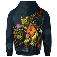 New Caledonia Polynesian Zip up Hoodie Legend of New Caledonia (Blue) - Polynesian Pride