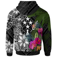 Kosrae Custom Hoodie Turtle Plumeria Banana Leaf - Polynesian Pride