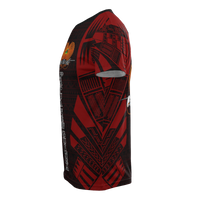 Papua New Guinea T Shirt Papua New Guinea Coat Of Arms Polynesian Tattoo Red Style - Polynesian Pride