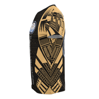 Marshall Islands T Shirt Marshall Islands Seal Polynesian Tattoo Gold Style - Polynesian Pride