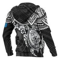 Yap Polynesian Hoodie White Turtle - Polynesian Pride