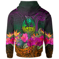 Guam Polynesian Hoodie Summer Hibiscus - Polynesian Pride