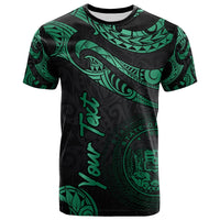 Hawaii Polynesian Custom T Shirt Polynesian Tattoo Green Version Unisex Art - Polynesian Pride
