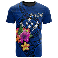 Kosare Micronesia Custom T Shirt Floral With Seal Blue Unisex Blue - Polynesian Pride