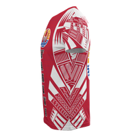 Tahiti T Shirt Tahiti Flag Tattoo Polynesian Red Style - Polynesian Pride
