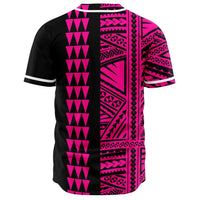 Hawaii Polynesian Kakau Baseball Jersey V.2 - Freestyle - Pink - Polynesian Pride