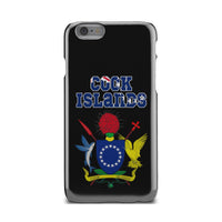 Cook Islands Phone Case - Coat of Arm Name iPhone 6 One Size Black - Polynesian Pride