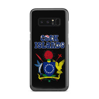 Cook Islands Phone Case - Coat of Arm Name Samsung Galaxy Note 8 One Size Black - Polynesian Pride
