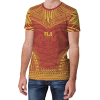 Fiji T Shirt Fijian Polynesian Chief Yellow Red Version - Polynesian Pride