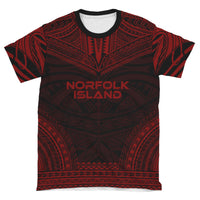 Norfolk Island Unisex T Shirt Norfolk Island Polynesian Chief Red Version - Polynesian Pride