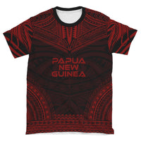 Papua New Guinea Unisex T Shirt Papua New Guinea Polynesian Chief Red Version - Polynesian Pride