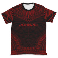 Pohnpei Unisex T Shirt Pohnpei Polynesian Chief Red Version - Polynesian Pride