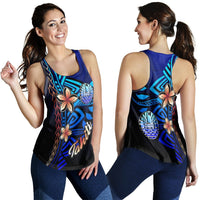 Tahiti Woman's Racerback Tank - Vintage Tribal Mountain - Polynesian Pride