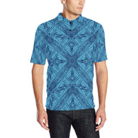 Polynesian Polo Shirt Blue Unisex Blue - Polynesian Pride