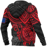 Guam Polynesian Hoodie Red Turtle - Polynesian Pride