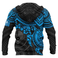 Yap Polynesian Hoodie Blue Turtle - Polynesian Pride