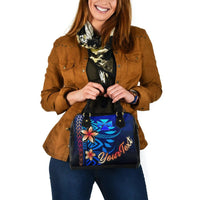 Wallis and Futuna Custom Personalised Shoulder Handbag - Vintage Tribal Mountain - Polynesian Pride