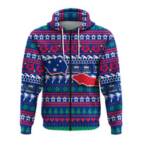 Samoa Christmas Zip Hoodie Ugly Christmas LT12 - Polynesian Pride