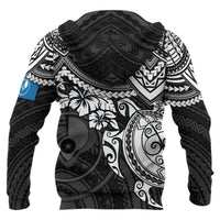 Yap Polynesian Zip up Hoodie White Turtle - Polynesian Pride