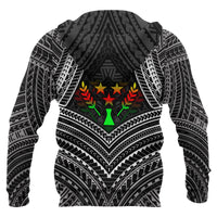 Kosrae Polynesian Zip up Hoodie Kosrae Flag Reggae Color - Polynesian Pride