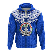 Custom Northern Mariana Islands Rota Zip Hoodie LT12 - Polynesian Pride