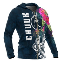 Chuuk Zip up Hoodie Chuuk Summer Vibes - Polynesian Pride