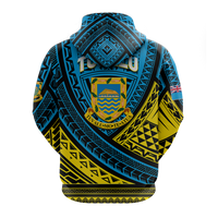 Tuvalu Hoodie 44th Independence Anniversary Tribal Pattern LT12 - Polynesian Pride