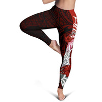 Yap Micronesia Legging - Coat Of Arm With Hibiscus - Polynesian Pride