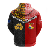 Tonga Combine Australia Aboriginal Heritage Zip Hoodie LT12 - Polynesian Pride