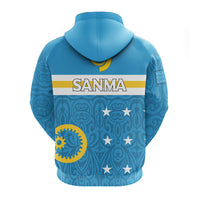 Vanuatu Sanma Province Zip up Hoodie Flag Style LT12 - Polynesian Pride