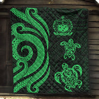 Samoa Premium Quilt - Green Tentacle Turtle - Polynesian Pride