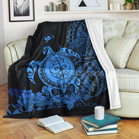 Hawaii Polynesian Premium Blanket Blue Sea Turtles Hawaiian LT13 - Polynesian Pride
