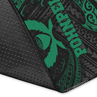 Pohnpei Polynesian Area Rug - Green Tribal Wave - Polynesian Pride