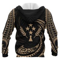 Kosrae Micronesia Custom Hoodie Gold Tribal Wave - Polynesian Pride