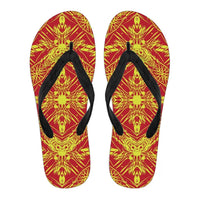 Polynesian Flip Flops Orange Men's Flip Flops Black - Polynesian Pride