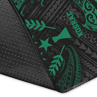 Kosrae Micronesia Area Rug - Green Tribal Wave - Polynesian Pride