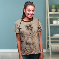 Tuvalu T Shirt Hibiscus Flowers Vintage Style - Polynesian Pride