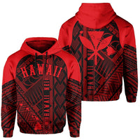 Hawaii Nei Hoodie Polynesian Red Unisex Blue - Polynesian Pride