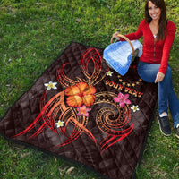 Cook Islands Polynesian Personalised Premium Quilt - Legend of Cook Islands (Red) - Polynesian Pride