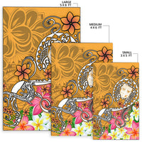 Fiji Area Rug - Turtle Plumeria (Gold) - Polynesian Pride