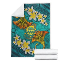 Tuvalu Polynesian Blanket - Manta Ray Ocean - Polynesian Pride