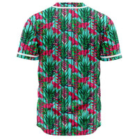 Tropical Strelitzia Blue Baseball Jersey - Polynesian Pride