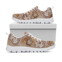 Cook Islands Sneakers - Hibiscus Flowers Vintage Style - Polynesian Pride