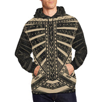 Polynesian Tattoo All Over Hoodie Gold - Polynesian Pride