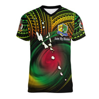 Aore Adventist Academy V neck T Shirt LT6 Unisex Red - Polynesian Pride