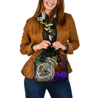 American Samoa Shoulder Handbag - Rainbow Polynesian Pattern - Polynesian Pride