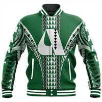Hawaii Baseball Jacket - Aiea High Baseball Jacket - AH Unisex Green - Polynesian Pride